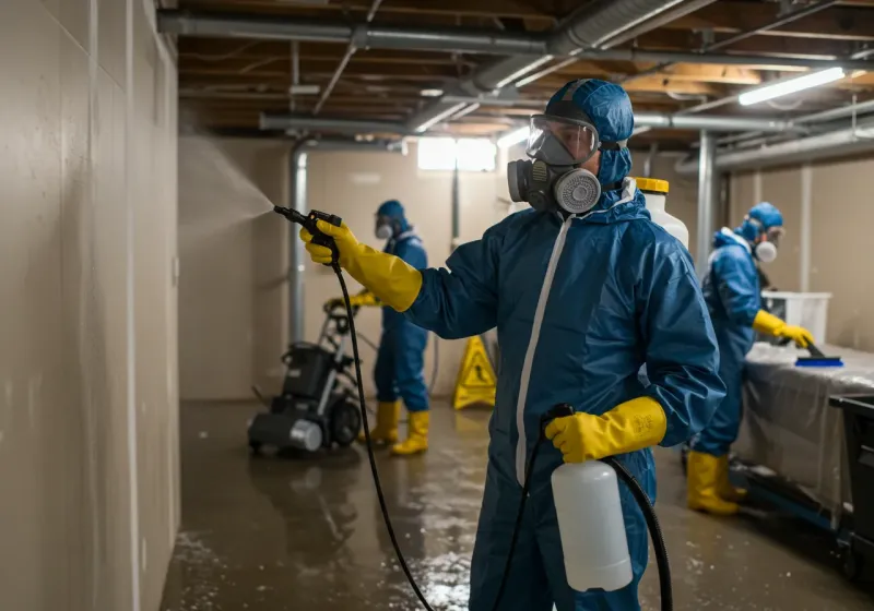 Basement Sanitization and Antimicrobial Treatment process in Westminster, CA